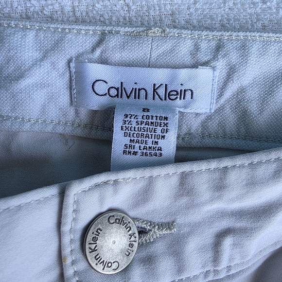 Calvin Klein White Bermudas Lightweight Cotton Casual Size 8 - Picture 6 of 16